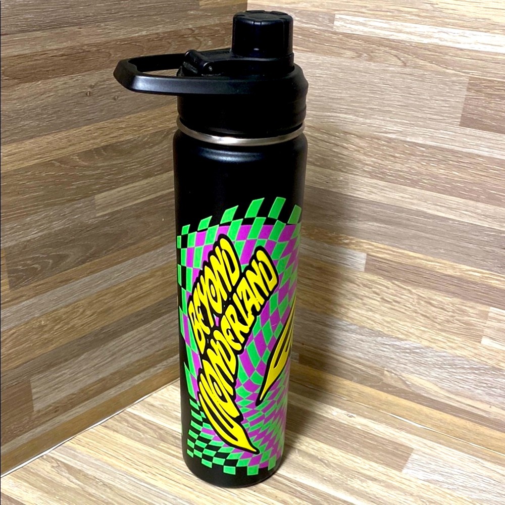 Beyond Wonderland Rave music festival Black Water Bottle merch